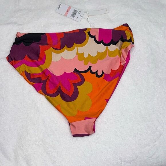 TRINA TURK SWIM Fan Faire V-Wire Side Cutout High Waist Swim Bottom Size 10 - Picture 5 of 8